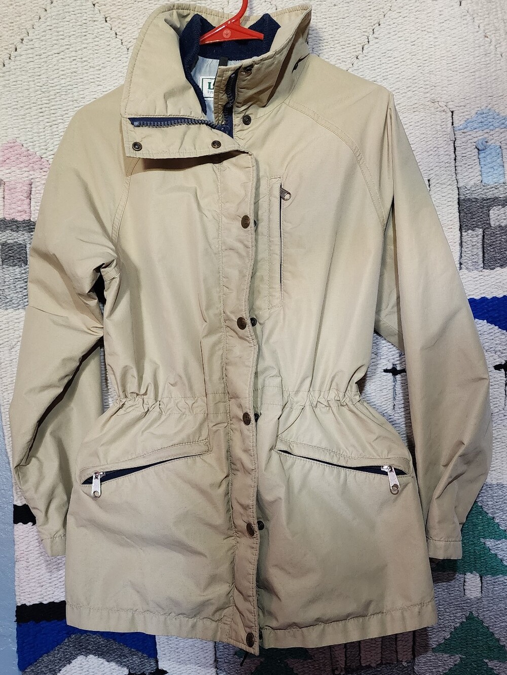Vintage Lightweight Beige Women's L.L. Bean  Jacket - Casual Outdoor Coat